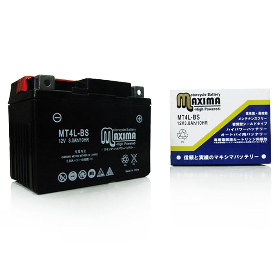 Amazon | マキシマバッテリー MT4L-BS シールド式 液入れ充電